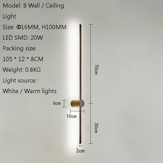 Nordic Minimalism LED Wall Lamp Bedroom