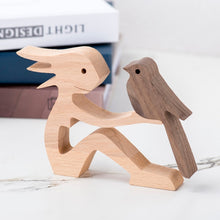 Load image into Gallery viewer, Family Puppy Wood Dog Craft Figurine Desktop Table
