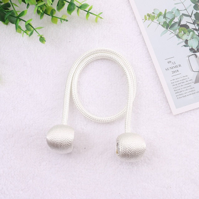 New Magnetic Ball Curtain Tiebacks Tie Rope Accessory